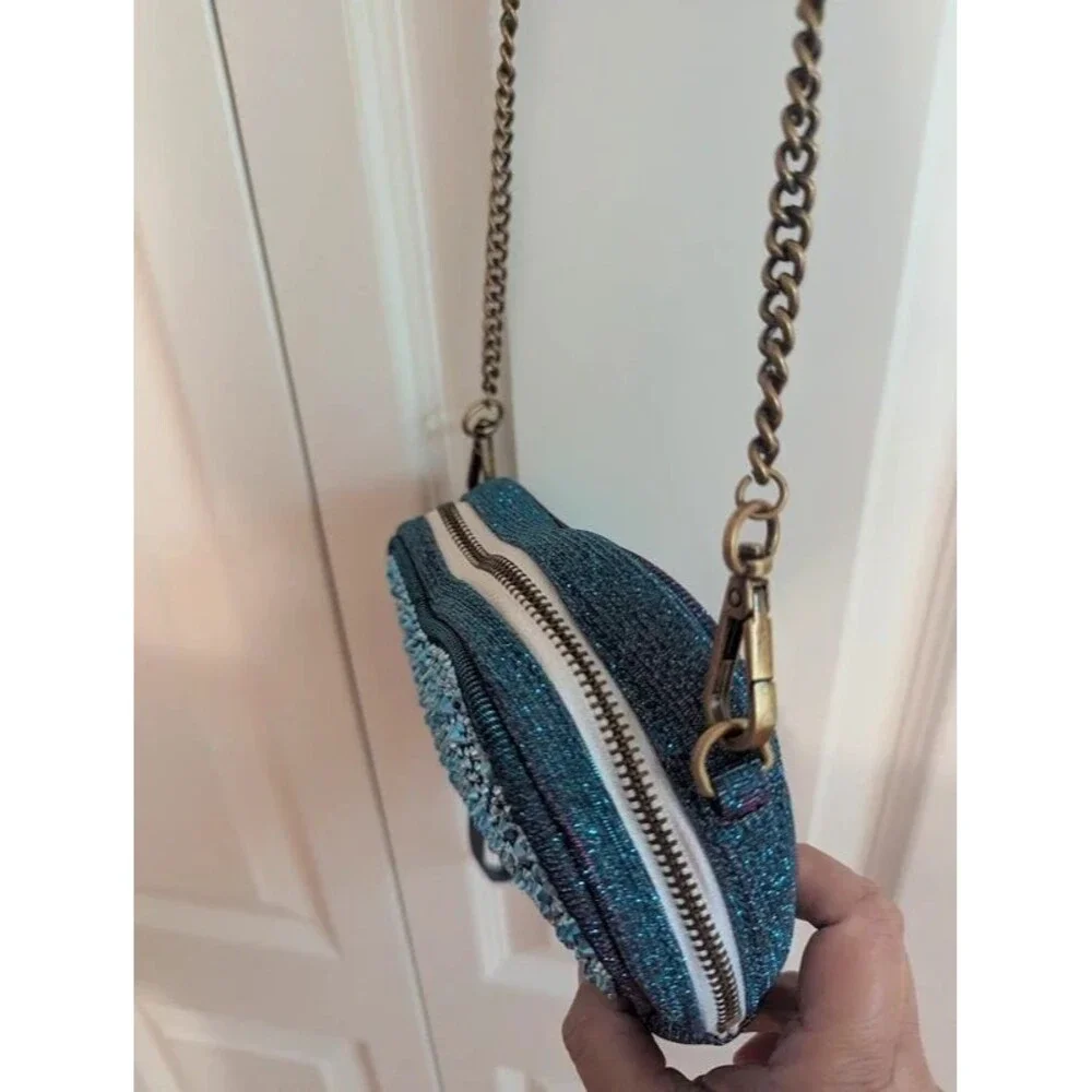Rebel Athletic blingy Midnight Mermaid sparkle heart purse